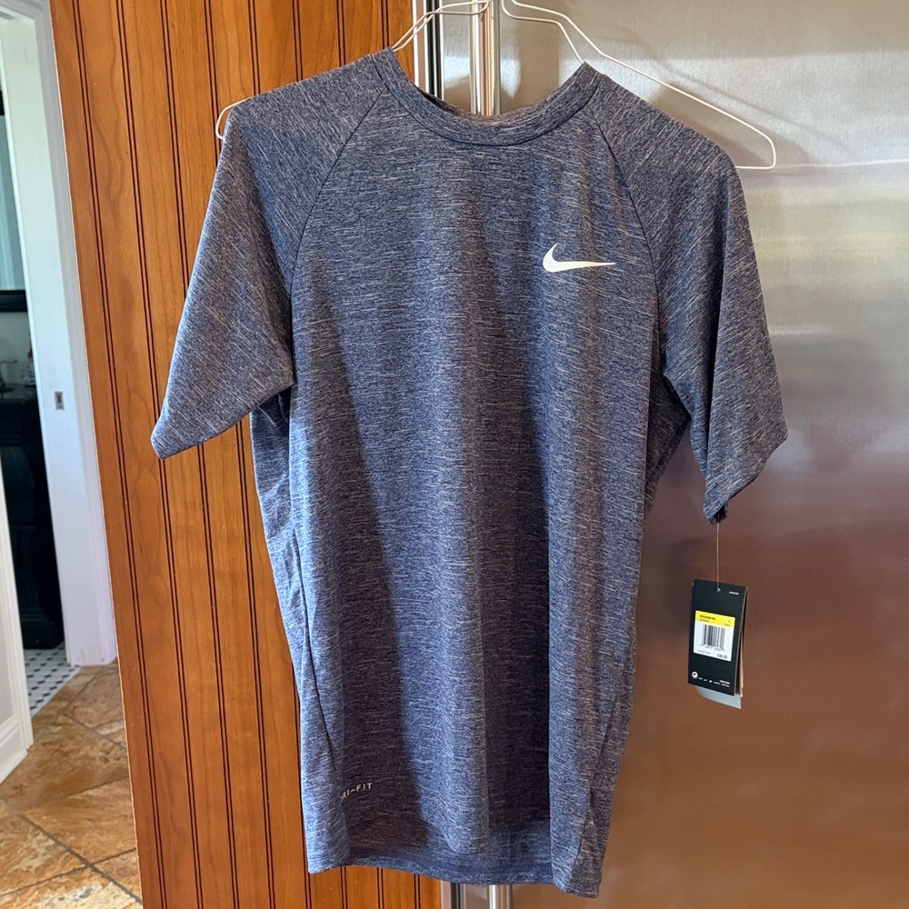 Nike Men's Heathered Navy Dri-FIT Athletic Tee